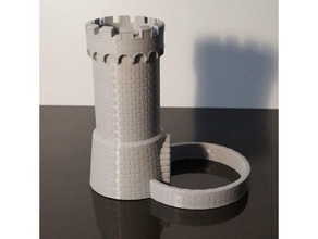 castle dice tower toys games boardgame dd dungeons dragons miniature nsfw wargames 3d print model - Mito3D