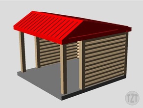 günlük yalın barınak ho ölçek model demiryolu düzeni kabin binalar yapılar 3d print model - Mito3D