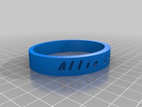 allie customized bracelet bracelets 3d print model - Mito3D