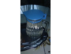 lid glass pitcher kitchen dining crystal jar 3d print model - Mito3D