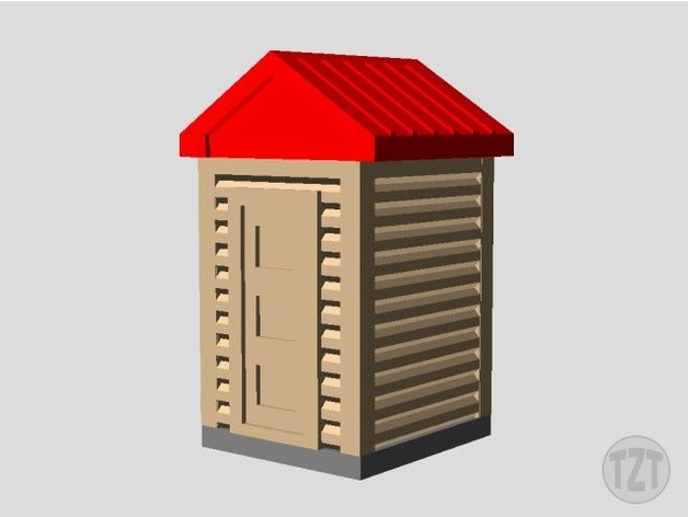 log cabin dependance scala ho modello di layout della ferrovia gli edifici strutture 3D print model - Mito3D