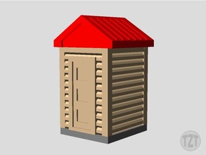 log cabin casinha ho escala ferrovia modelo de layout edifícios estruturas 3d print model - Mito3D