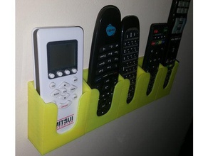 modular expandable remote control wall mount rack organization mcb holder 3d print model - Mito3D