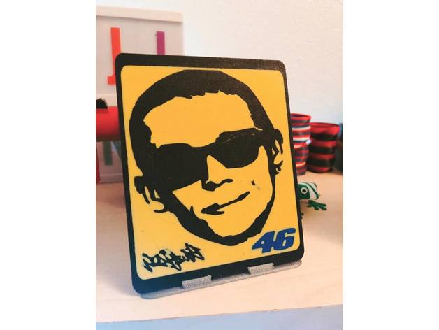 cadre portrait valentino rossi fashion 3D print model - Mito3D