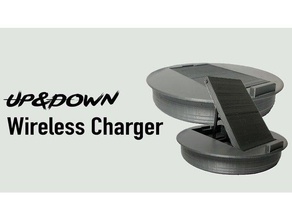 up&down cargador inalámbrico para iphone cualquier teléfono móvil el de pie qi updown la carga inalámbrica chargingdock 3d print model - Mito3D