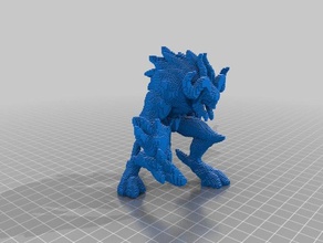 voxel demon sculptures 3d print model - Mito3D