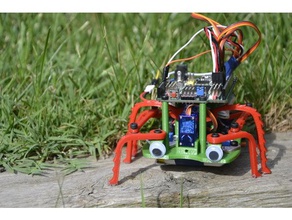 doodle robot-un simple robot hexápodo la robótica creado freecad hecho de los robots 3d print model - Mito3D