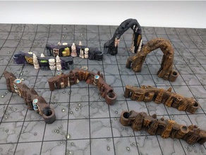 dungeonsticks caverne umide giocattolo gioco accessori 28mm dnd dungeons dragons in miniatura nsfw pathfinder rpg mappa 3d print model - Mito3D