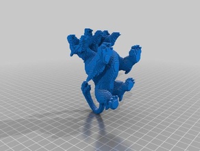 voxel cerberus Skulpturen 3d print model - Mito3D