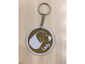 epagneul keychain dog spaniel keychains 3d print model - Mito3D