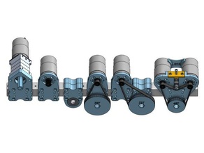 hypeblocks comité de serrage bearinggearbox montures la robotique 5254 775 d'abord moteur versablocks 3d print model - Mito3D