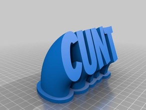 cunt 20 faces 50mm office customized 3d print model - Mito3D