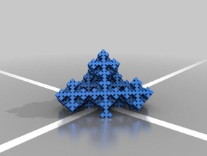 fractal copo de nieve cúbicos matemáticas art personalizador 3d print model - Mito3D