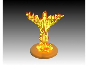 fire elemental toys games dnd miniature fireelemenetal 3d print model - Mito3D