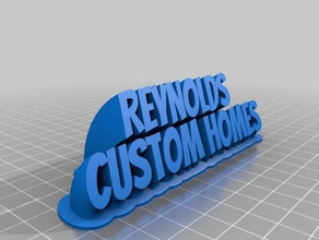 reynolds custom homes office personalizzato 3d print model - Mito3D