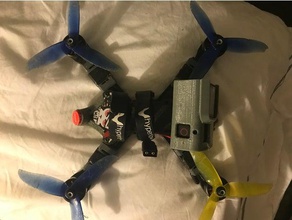 hyperlow hero7 de 30 degrés montage rc des véhicules drone fpv support caméra freestyle gopro hero 5 cg images miniquad quadricoptère quadcopter frame 3d print model - Mito3D