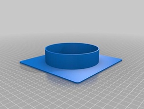 my customized tube adapter flange optional grating parametric 110 parts 3d print model - Mito3D