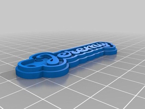 jeremy keychain keychains customized 3d print model - Mito3D