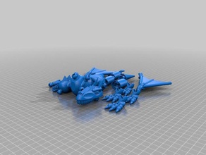 enclavamiento de dragón criaturas 3d print model - Mito3D