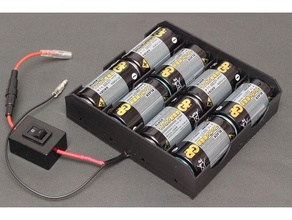 12v dry cell battery box 8d-size electronics 3d print model - Mito3D