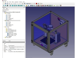 enclosure prusa i3 mk3 based 30x30mm stock aluminum extrusions 3d printer accessories created freecad 3d print model - Mito3D