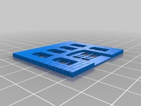 customized modular building 42 door window brick buildings structures 3d print model - Mito3D