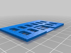 customized modular building 6-2 door window brick buildings structures 3d print model - Mito3D