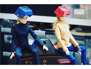 welding helmet barbie&reg toy game accessories doll 3d print model - Mito3D