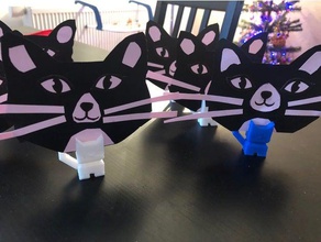 convite do titular cartão de colocar o nome da tabela cali gato decoração 3d print model - Mito3D