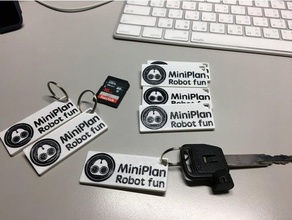 miniplan logo de badge anneaux 3d print model - Mito3D