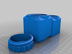 mi personalizados cuboidal doble caja tornillo de la parte superior herramienta los titulares cajas 3d print model - Mito3D