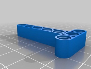 my customized parametric lego technic t-beam 3d printing 3d print model - Mito3D