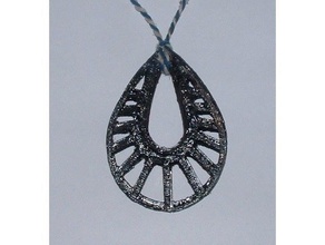 ovale découpé pendentif bijoux 3dprintable le charme cool découpe facile rapide collier sketchup 3d print model - Mito3D
