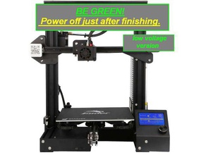automatic power off after print v2 low voltage version 3d printers auto cr10 ender 3 energy saving switch upgrade 3d print model - Mito3D