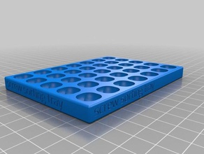 screw sorting tray 3x2 magnets under each compartment diy customized 3d print model - Mito3D