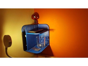 bedside corner shelf organization 3d print model - Mito3D