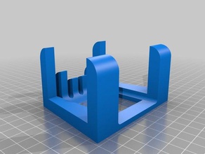 my customized desk cable holder 5 cables 54 mm office 3d print model - Mito3D