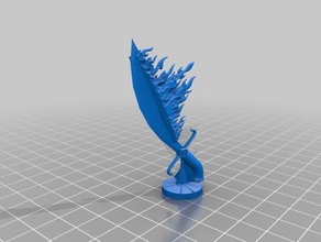 arma espiritual espada flamejante adereços 3d print model - Mito3D