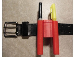 belt case two marker pens diy markers 3d print model - Mito3D