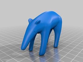 Goldenen tapir Skulpturen 3d print model - Mito3D