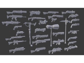 çeşitli silah fornite 3d baskı 3d print model - Mito3D