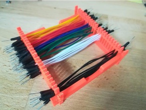 80mm dupont cable jumper wire organizer electronics holder management customized storage 3d print model - Mito3D