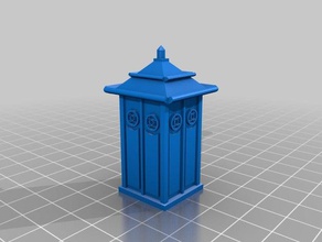 28mm 1-56 scale dr jade pagoda tardis escape pod- remix toy game accessories 156 7th doctor bolt action drwho wargaming 3d print model - Mito3D