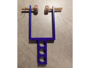 coil holder zwei Spulen gewickelt, magnet-Draht Elektronik 3d print model - Mito3D