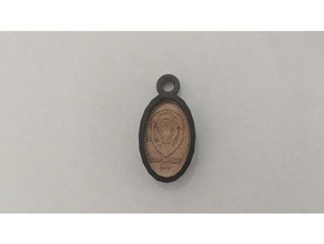 pressé de penny titulaire bijoux pendentif 3d print model - Mito3D