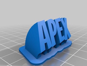 my customized sweeping 2-line name plate apex office 3d print model - Mito3D