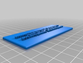 my customized custom stamp exchangeable text office 3d print model - Mito3D