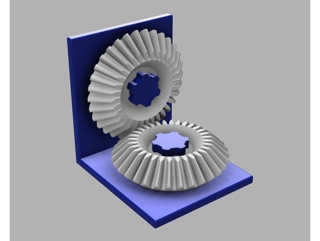 bevel gear test engineering demo demonstration gears 3D print model - Mito3D