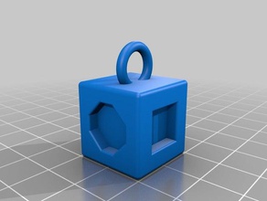 cubo de llavero 3d la impresión 3d print model - Mito3D