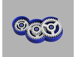 parametric bearing gear toy toys games demo demonstration gears spur 3d print model - Mito3D